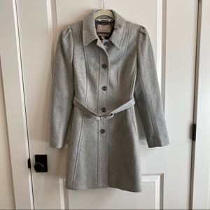 Gray wool dress coat - great condition